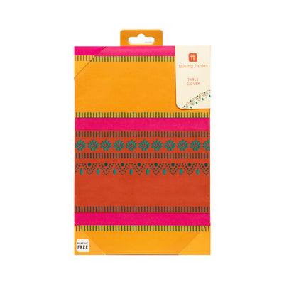 Spice Orange, Pink & Yellow Paper Table Cover