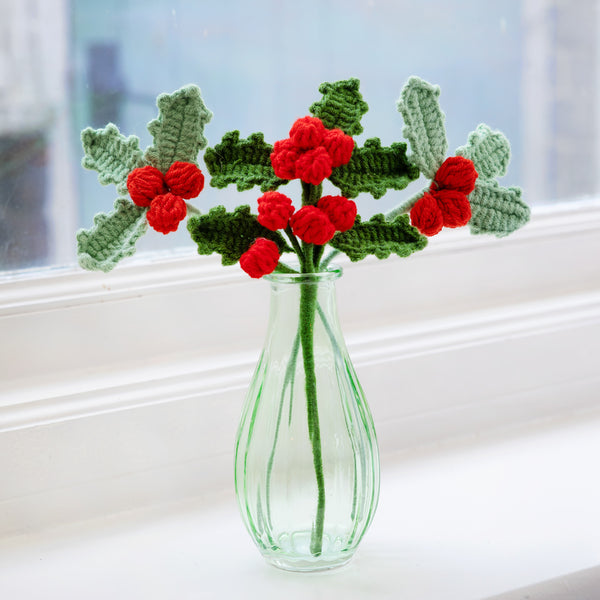 Wholesale Holly Christmas Crochet Sprigs - 3 Pack | UK Trade ...