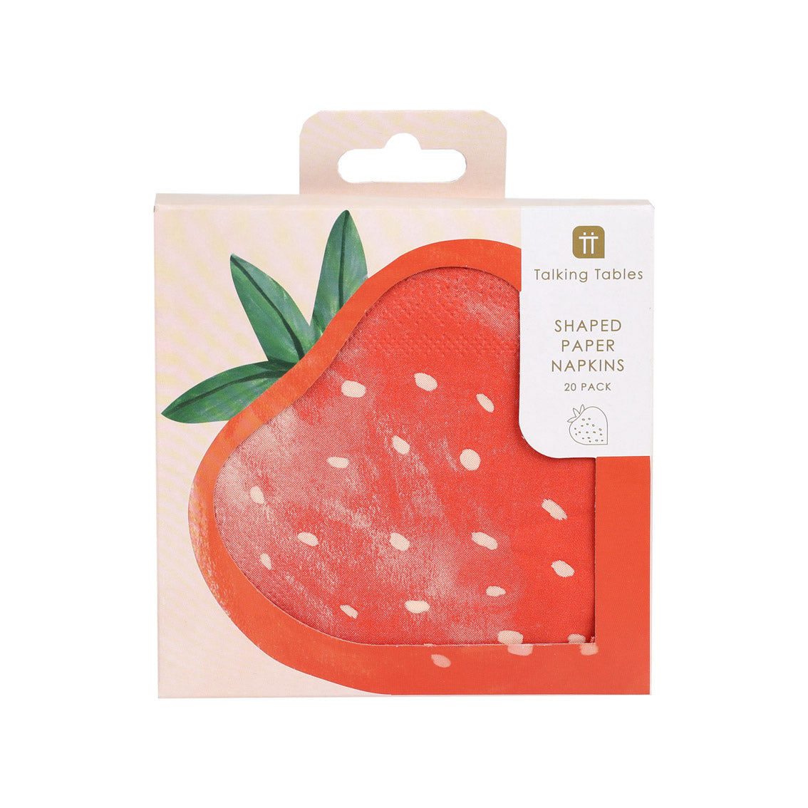 Bon Appetit Strawberry Shaped Paper Napkins - 20 Pack