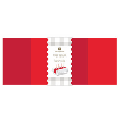 Red Stripe Fabric Table Runner | Christmas Decor |