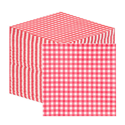 Talking Tables Red Gingham Paper Napkins - 100 Pack