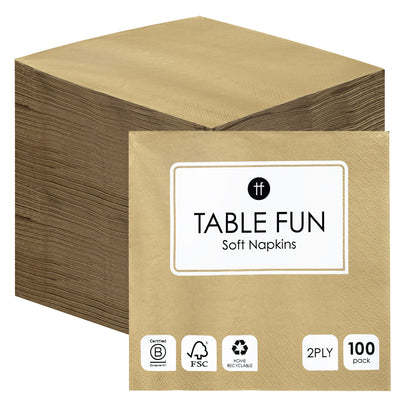 Talking Tables Gold Paper Napkins - 100 Pack