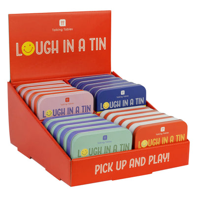 Laugh in a Tin - 4 Games Display