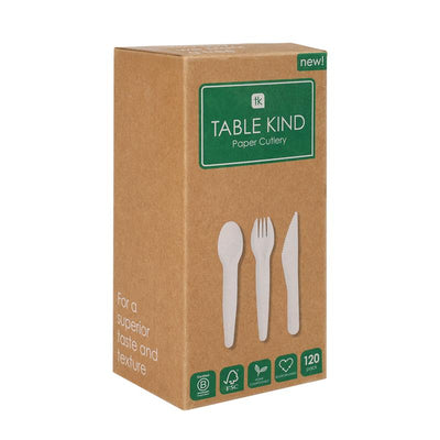 Table Kind Paper Cutlery - 120 Pack