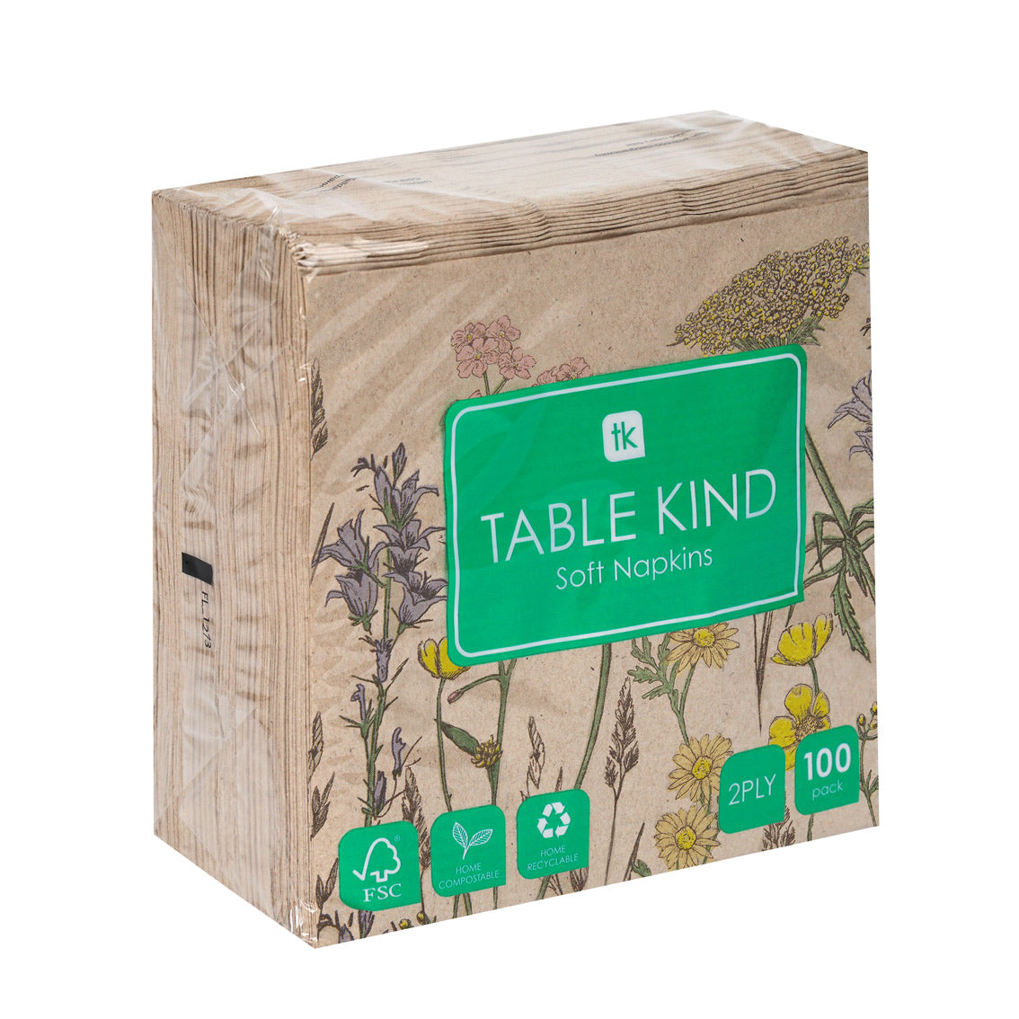 Table Kind Brown Meadow Paper Napkins - 100 Pack