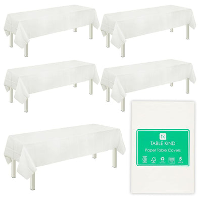 Table Kind White Paper Table Covers - 5 Pack