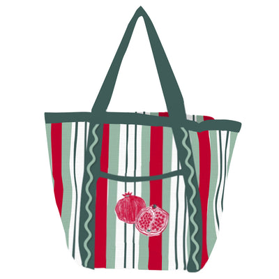 Bon Appetit Recycled Plastic Pomegranate Tote Bag