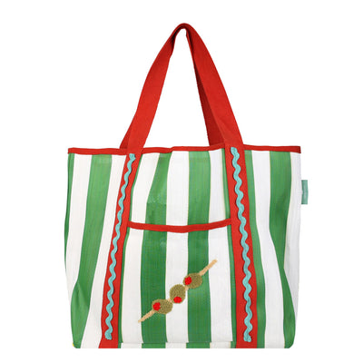 Recycled Plastic Olive Tote Bag