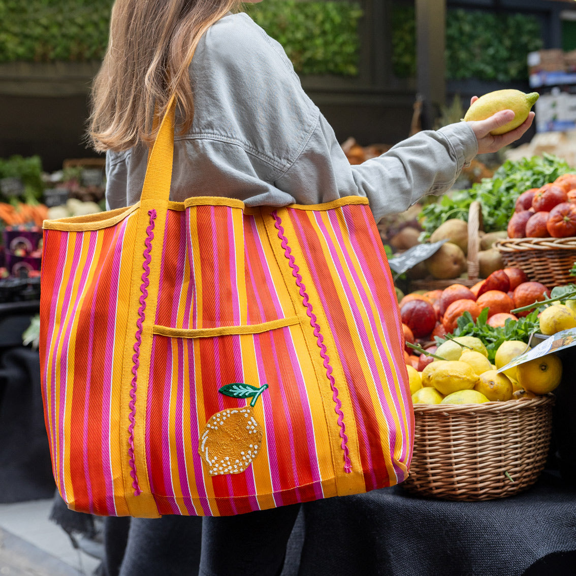 Bon Appetit Recycled Plastic Lemon Tote Bag