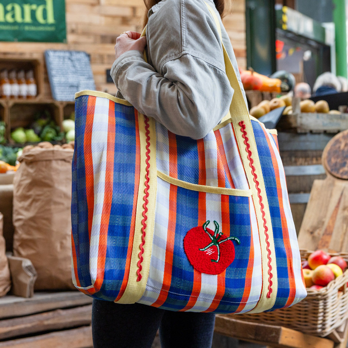 Bon Appetit Recycled Plastic Tomato Tote Bag