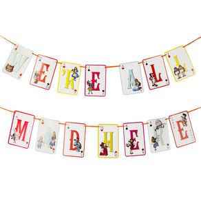 Alice in Wonderland Bright Multi Coloured Double Sided Bunting - 3m