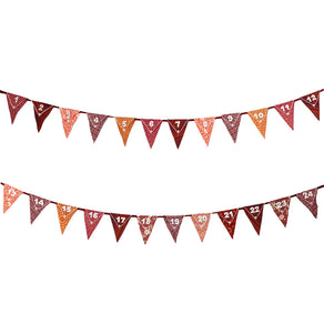 Twilight Upcycled Advent Fabric Pocket Bunting - 2 x 3m