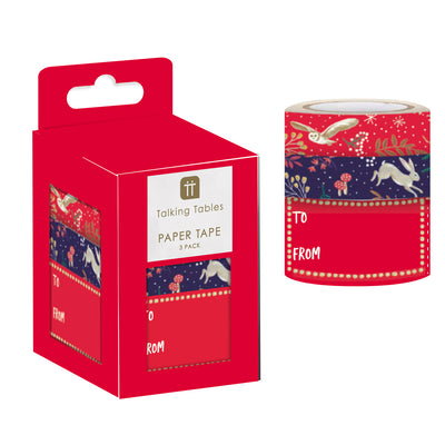 Twilight Christmas Paper Tape - 3 Pack
