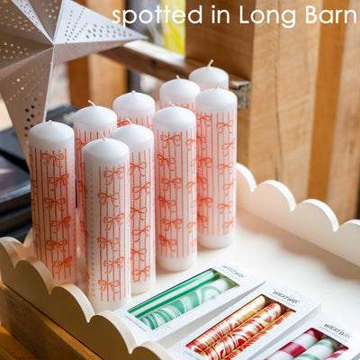 Bows Pillar Advent Candle