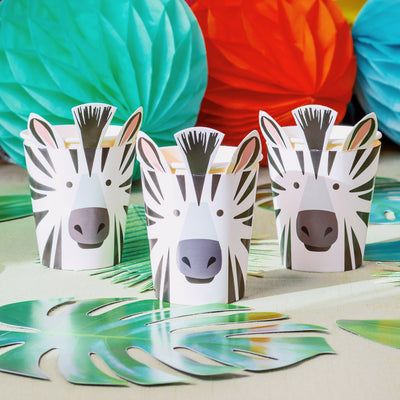 Party Animals Zebra Cups - 8 Pack
