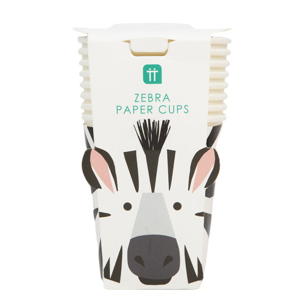 Party Animals Zebra Cups - 8 Pack