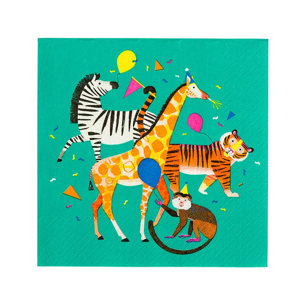 Party Animals Paper Napkins - 20 Pack