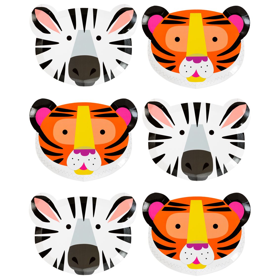 Party Animals Animal Face Plates