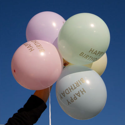 Image - Pastel Happy Birthday Balloons