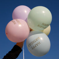 Pastel Happy Birthday Balloons