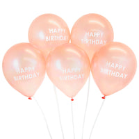 Rose Gold Happy Birthday Balloons
