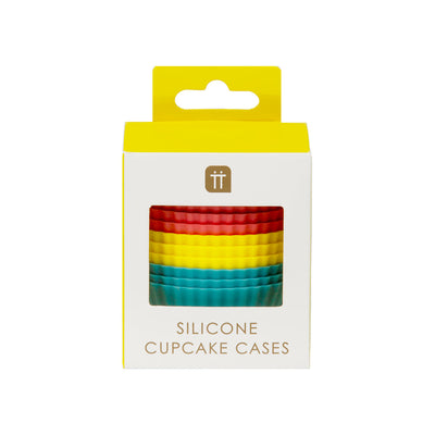 Birthday Brights Rainbow Silicone Cupcake Cases - 12 Pack