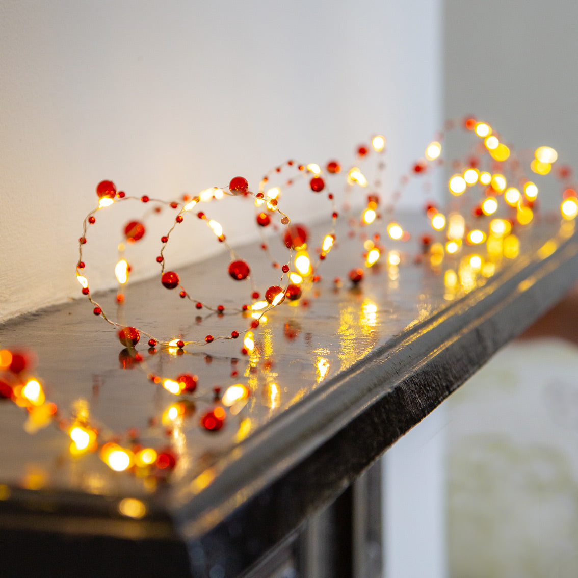 Botanical Holly Bead String Lights 3M 60L