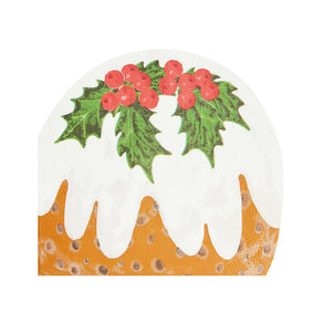 Botanical Holly Shaped Pudding Napkins - 20 Pack