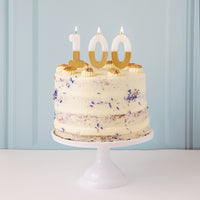 White & Gold Number Candle - 1