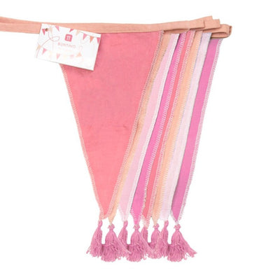 We Heart Birthdays Pink Fabric Cotton Bunting, 3m