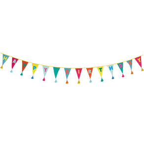 Rainbow 'Happy Birthday' Cotton Fabric Bunting - 3m