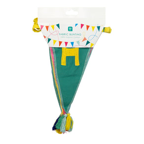 Rainbow 'Happy Birthday' Cotton Fabric Bunting - 3m