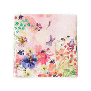 Blossom Girls Floral Cocktail Paper Napkins - 20 Pack