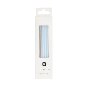 We Heart Blue Birthday Candles, 10cm - 16 Pack