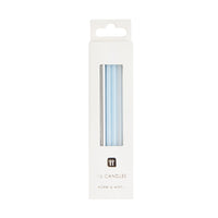 We Heart Blue Birthday Candles, 10cm - 16 Pack