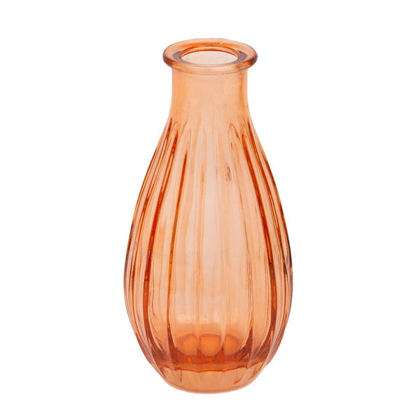 Boho Orange Glass Bud Vase