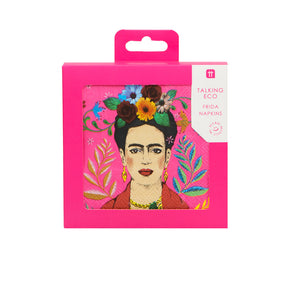 Pink Frida Kahlo Cocktail Paper Napkins - 20 Pack