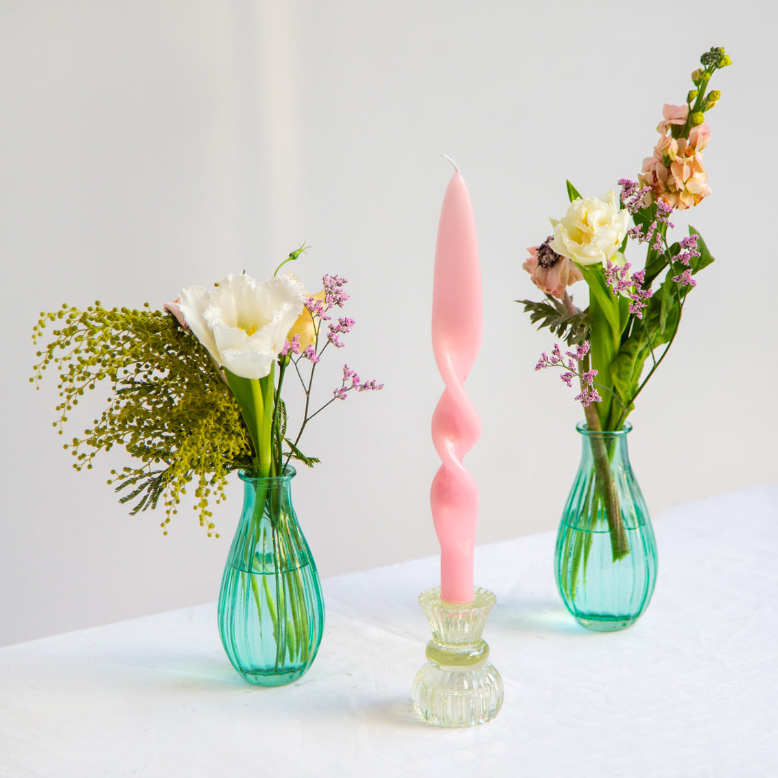 Boho Pastel Coloured Twisted Candles, POS Unit