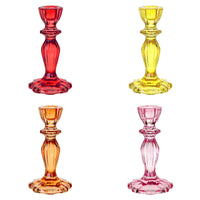 Boho Glass Candle Holder Starter Set, Warm Colours