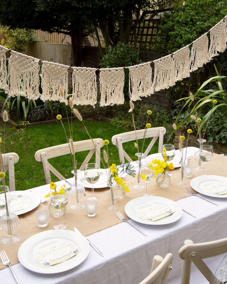 Boho Cream Handwoven Cotton Macrame Garland