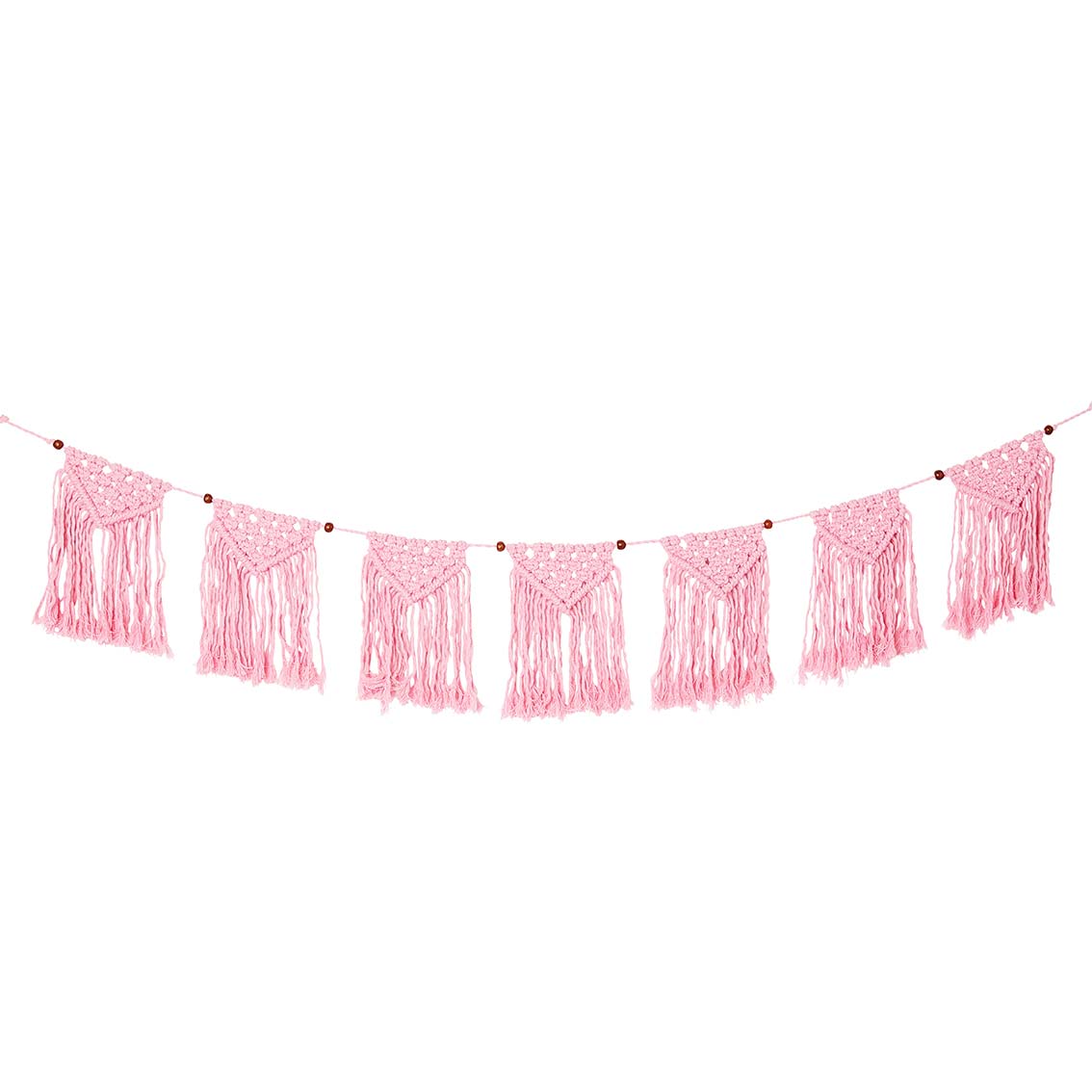 Boho Pink Macrame Garland