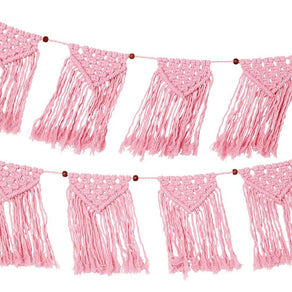 Boho Pink Macrame Garland