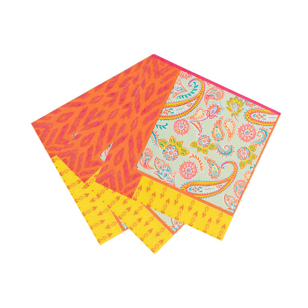 Boho Paisley Recyclable Paper Napkins - 20 Pack