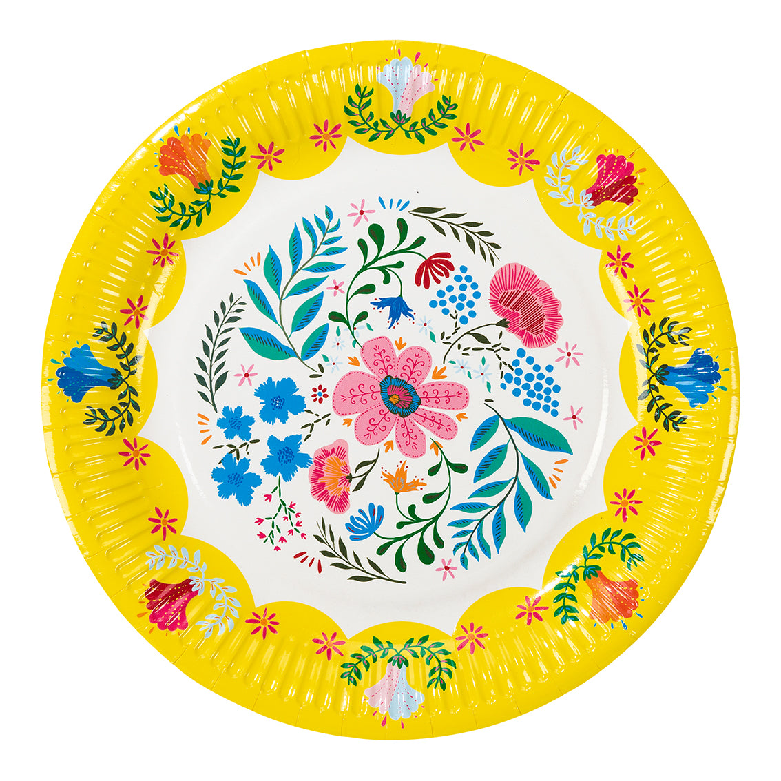 Boho Floral Paper Plates (Pack of 12)