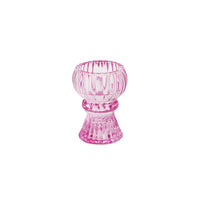 Boho Pink Glass Candle Holder, Sml