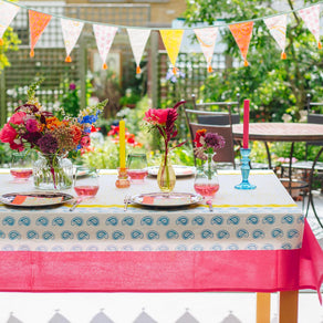 Boho Paisley Fabric Tablecloth