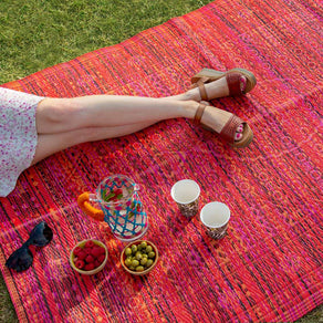 Boho Spice Red Outdoor Rug