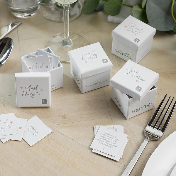 Botanical Bride Wedding Table Trivia Set – Talking Tables UK Trade