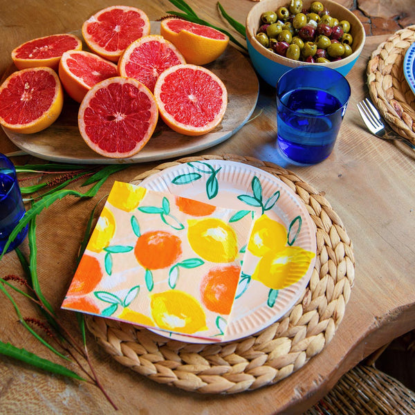 Citrus Choice Fruit Recyclable Paper Plates - 12 Pack