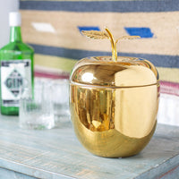 The Emporium Gold Ceramic Apple Ice Bucket